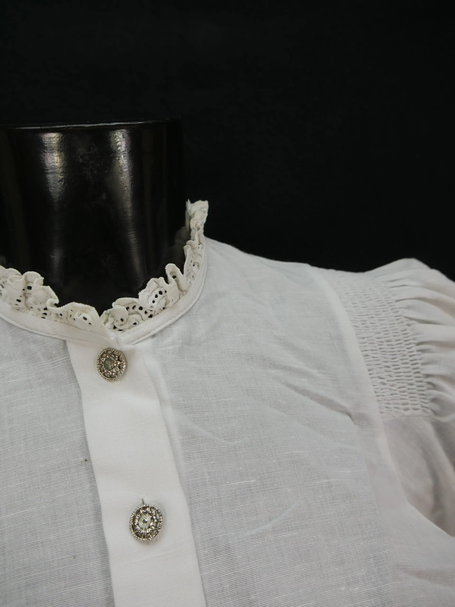 Gr.36 Dirndlbluse Bluse für Dirndl mit Spitze Straßer Trachtenbluse B8353