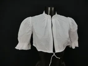 Gr.36 Dirndlbluse schlicht mit Spitze Bluse für Dirndl Trachtenbluse B7833