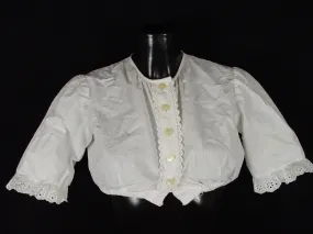 Gr.40 Dirndlbluse  mit rundem Ausschnitt   Bluse für Dirndl Trachtenbluse B2861