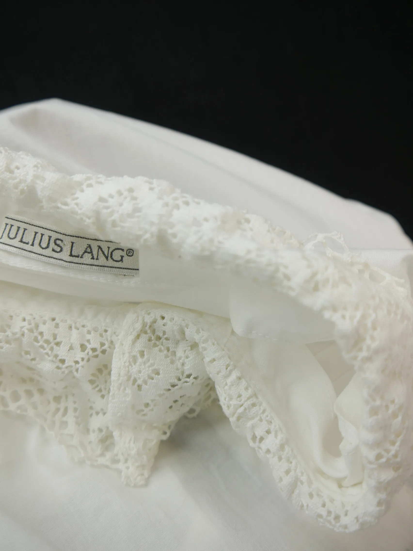 Gr.42 Trachtenbluse weiß Bluse Julius Lang Baumwolle mit Spitze TB7295