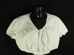 Gr.50 Dirndlbluse  mit rundem Ausschnitt  Bluse für Dirndl Trachtenbluse B2809